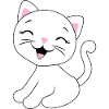 Laughing cute kitten