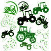 lots of tractors