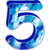 Birthday 5 blue