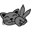 Face Cat Peace Sign