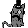 Monocle glasses Mr. Cat