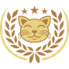 Laurel Wreath Face Cat Stars
