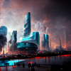 Futuritische Stadt