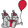 Birthday Cats 2 Friends