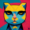 Funny Pop Art Cat