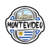 Montevideo Uruguay Bandera Travel Souvenir Badge Stam