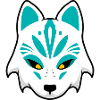 Kitsune Mask blue