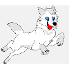 springender Wolf