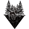 Edles Hirsch im Wald-Design