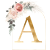 Customizable Monogram A Flower Arch