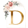 Customizable Monogram D Flower Arch