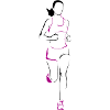 women's running race logo