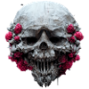 Laughing Rose Skull