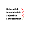 Hafermilch Mandelmilch Sojamilch Scheuermilch