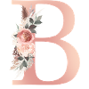 Customizable Monogram B Flowers Boho