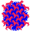 blue and red Dog