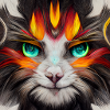 Cat Manga Style
