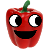 Pepper with face
