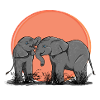 Family elephants