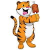 Tiger with meat