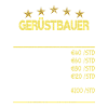 Gerüstbauer Stundensatz Stundenlohn