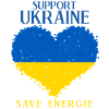 Soutenez Ukraine Heart Drapeau ukrainien