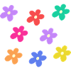 Pretty Rainbow Flowers