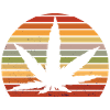 Cannabis leaf Retro Sunset
