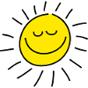 Sleepy Cartoon Yellow Sun