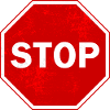 Red Grunge Stop Sign