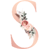 Personalisierbar Monogramm S Blumen Boho