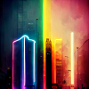 Pride rainbow love neon lights