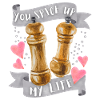 Love love, funny saying, salt-and-pepper