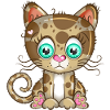 Brown Fluffy Kitten Cartoon