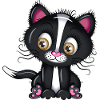 Cartoon Black Kitty Cat