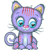 Cute Lilac Kitten Cartoon