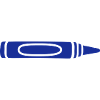 Blue wax crayon cool design
