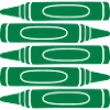 Green wax crayons cool design