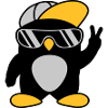 Cool Penguin Peace Hand Signal