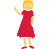 Mädchen Silhouette Peace Zeichen