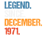 Légende depuis décembre 1971 Anniversaire