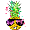Ananas cool bunt spritzig
