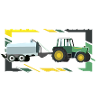 Großflächendesigner Traktorfahrer