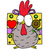 Birthday Gift Chicken Sunflower Congratulations