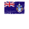 Tristan Da Cunha Flag Grunge