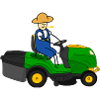 Rasenmäher Traktor fahren