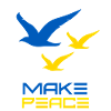 Make Peace Ukraine. Peace Birds