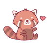 Cute Happy Red Panda