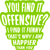 You find it offensive