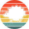 Hedgie Retro Sunset Hérisson